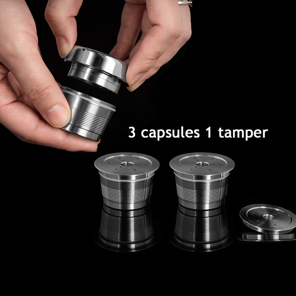 Edelstahl Caffitaly Kaffee Wiederverwendbare Kapsel Wacaco Minipresso CA Hersteller Nachfüllbare Kaffee Filter Für Tchibo Cafissimo ALDI: 3 Kapseln 1 manipulieren