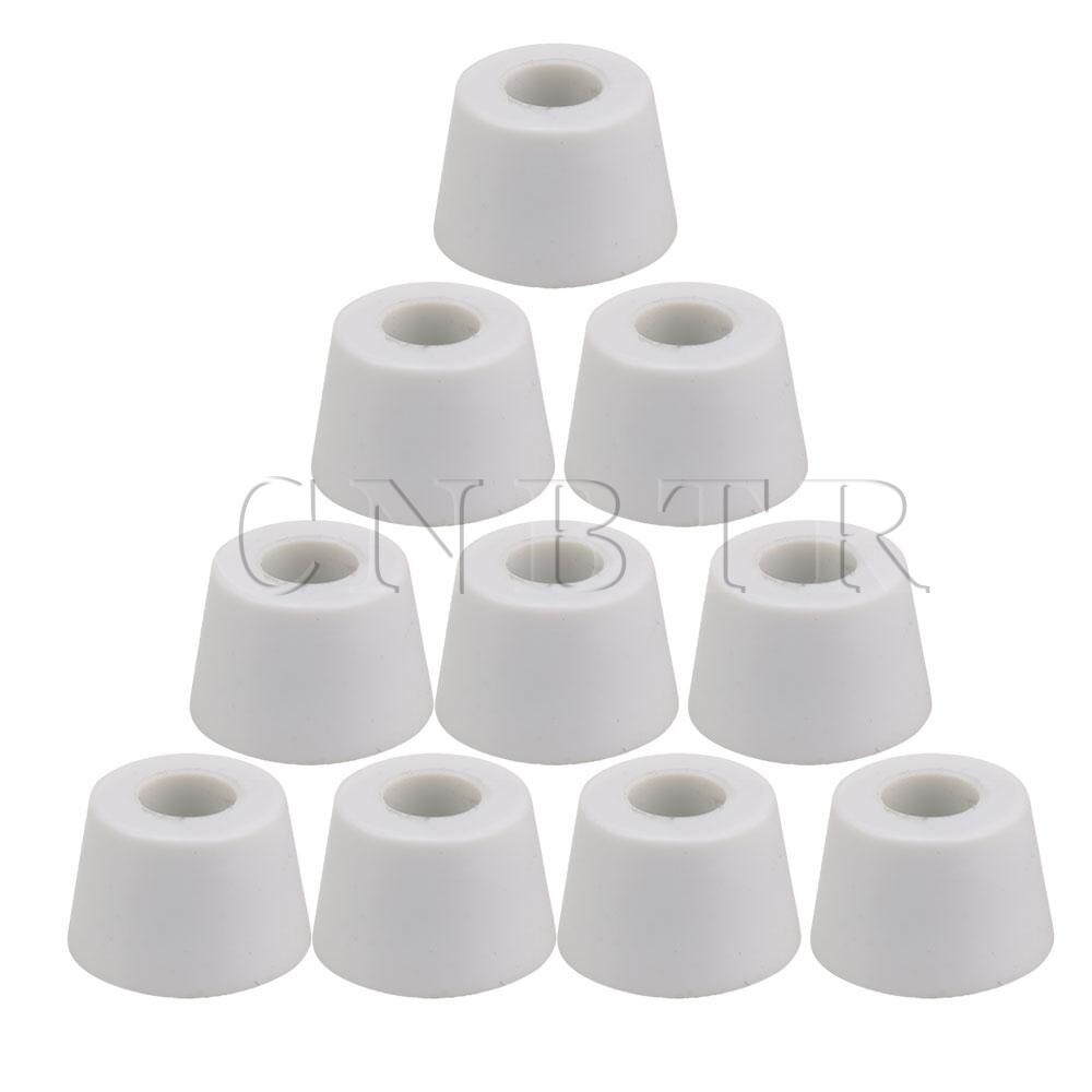Cnbtr 10 stuks rubberen voetjes witte voetjes stootkussens voor meubels: 10 stuks 27 x 21 x 18mm