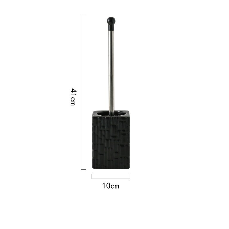 Keramische Basis Toiletborstel Set Badkamer Accessoires Praktische Clean Tool Reinigingsborstel Rvs Lange Handvat Wc Borstel: A