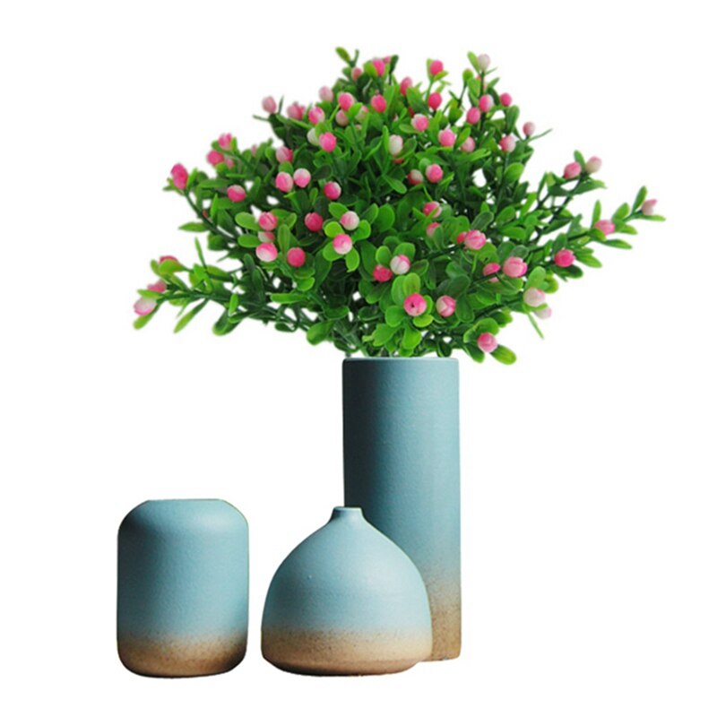 Groene Kunstmatige Bloem Simulatie Milan Kleine Boeket Plastic Plant Bloemen Voor Bruiloft Thuis Office Party Decoratie Art