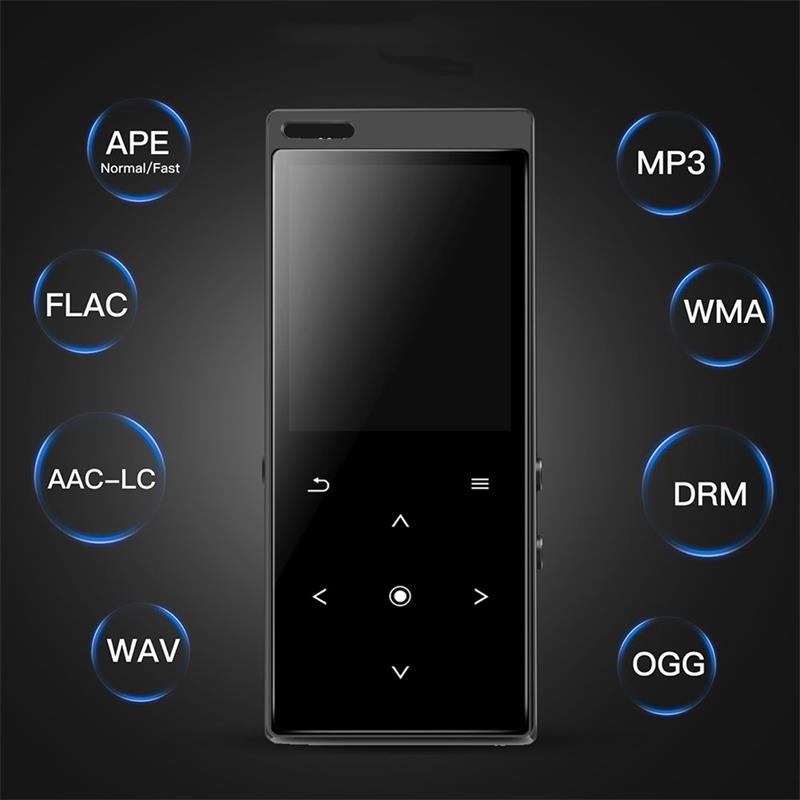 MP3 Player 16G 1.8" with Speaker Touch Screen Supports Video,FM Radio Lossless Music Player Supports 128GB Memory Card