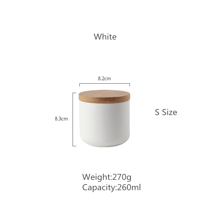 SML Nordic Koffie Opslagtank Keuken Opslag Container Suiker Thee Kruidkruik met Deksels Keramische Opslag Flessen en Potten: white- s size
