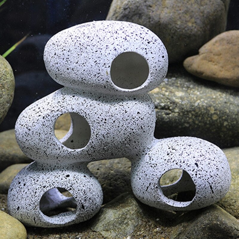 Aquarium Rock Cave Fish Tank Pond Hideaway for Shrimp Cichlid Hiding Breeding Spawning Hideout Decor Ornament