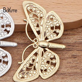 Boyute (50 Stuks/partij) 38*23 Mm Dragonfly Filigraan Bevindingen Metalen Messing Diy Handgemaakte Haar Sieraden Accessoires: KC Gold Plated