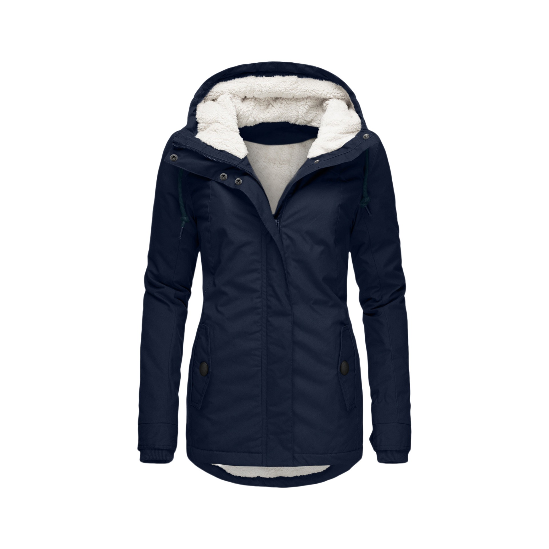 Waterproof Jacket Women Warm Parkas Hooded Thick Plush Winter Coats Suit Jackets MF9463