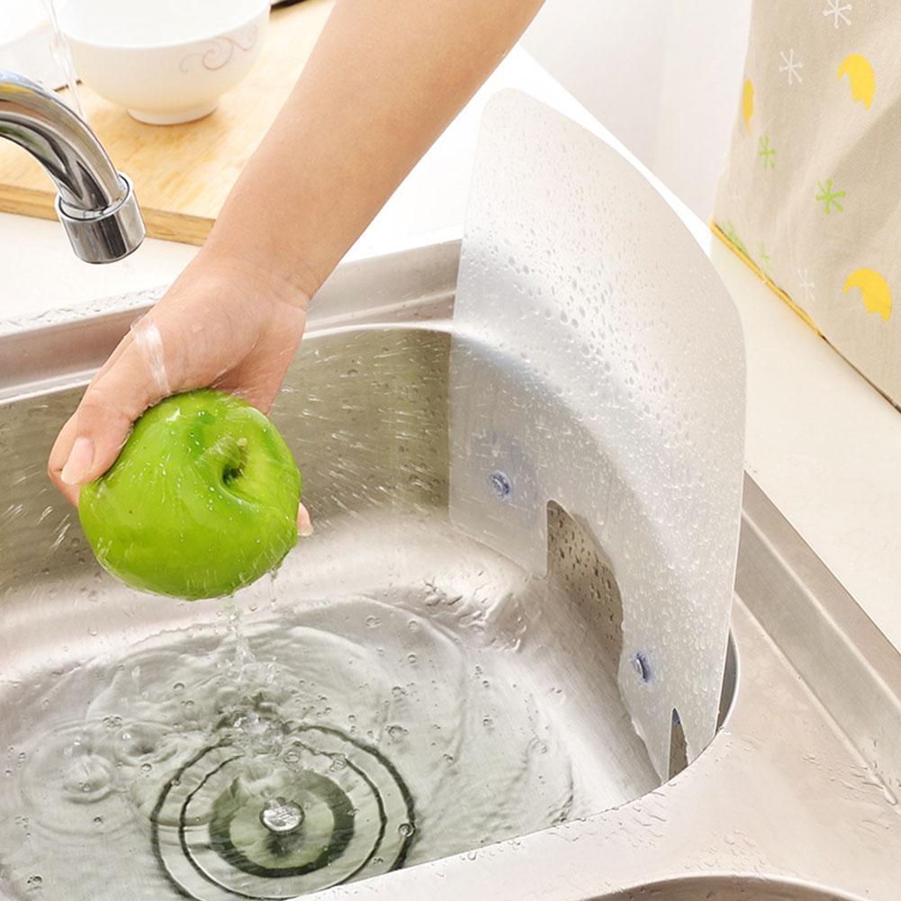 Waterproof Splash Board Household Water Flap Suction Kitchen Board Sink Pool Sink Kitchen Rack Board Dishwashing Cup Wash F B8Q0