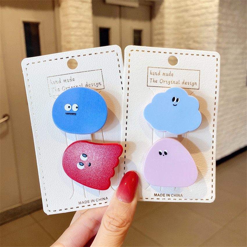 2Pcs Haar Clip Leuke Haaraccessoires Meisjes Zweet Woede Uitdrukking Haar Clips Hoofddeksels Haarspeld Leuke Vrouwen Hoofdtooi