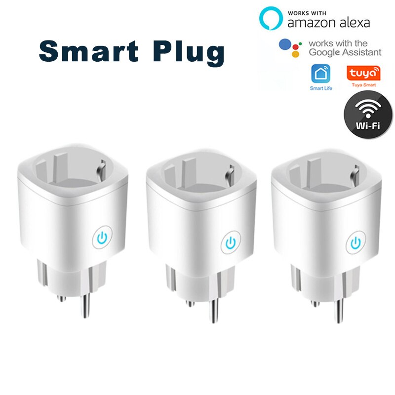 WiFi Smart Plug EU Adaptor Wireless Remote Switch Voice Control Outlet Timer Socket Smart Home For Alexa Google Home: 3pcs
