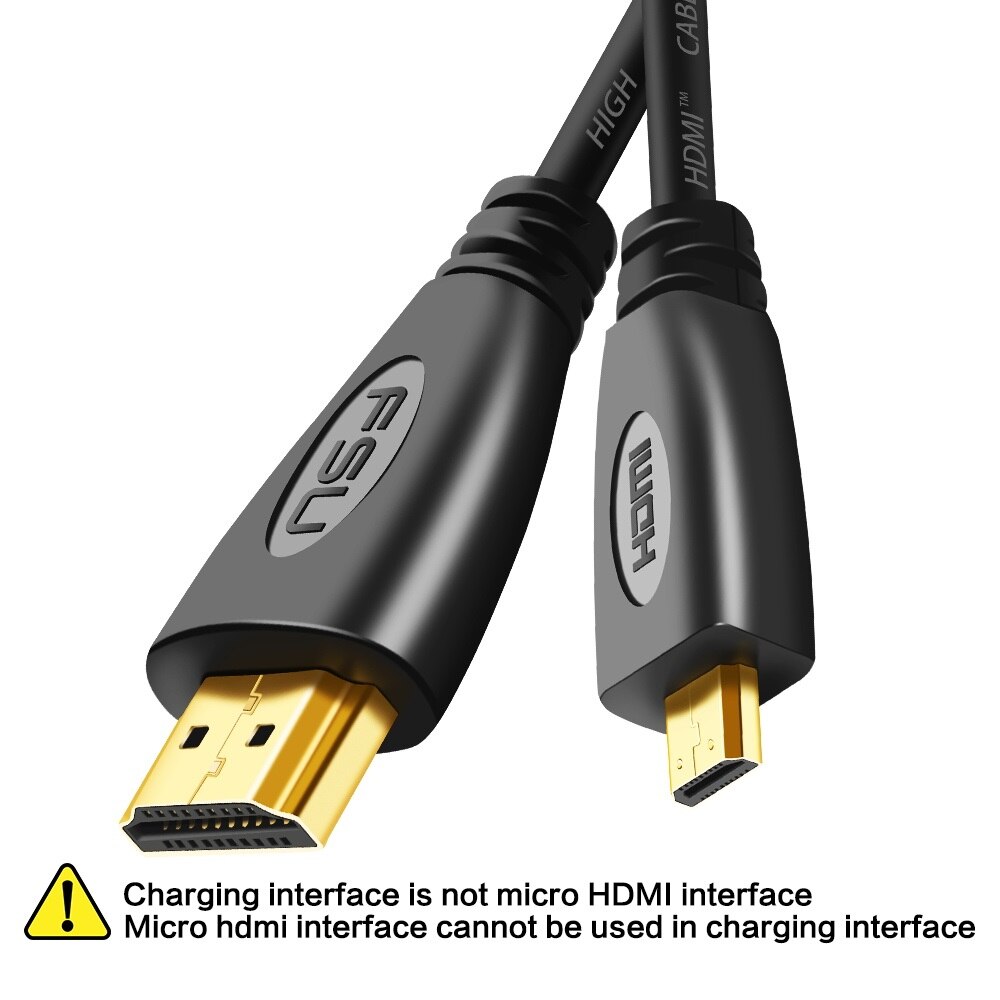 Micro Hdmi Naar Hdmi Kabel 2M Vergulde 1.4 3D 4K 1080P High Premium High Speed hdmi Kabel Adapter Voor Hdtv Xbox Pc