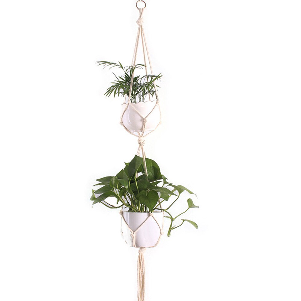 Offres spéciales à la main macramé plante cintre fleur/pot cintre pour décoration murale jardin maison décorative panier de fleurs: F