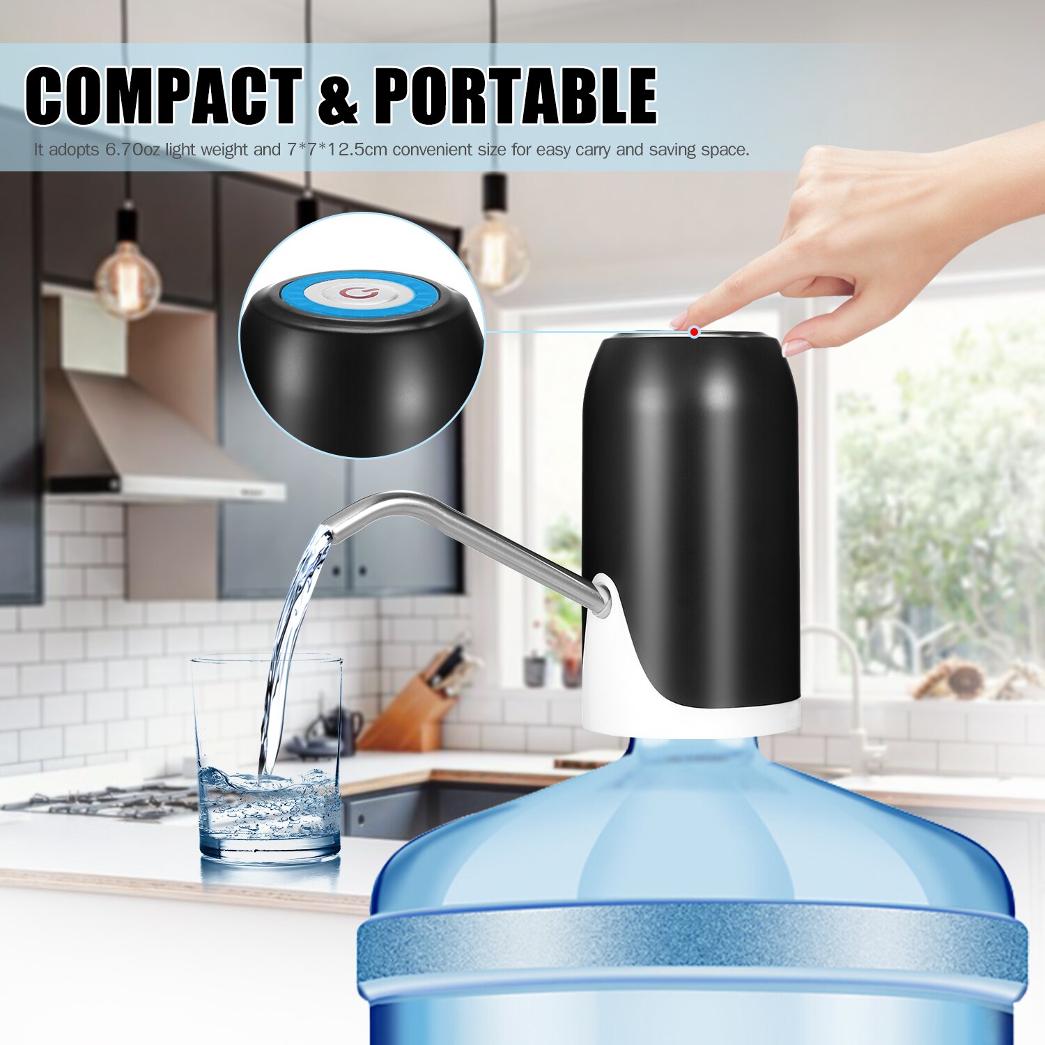 Elektrische Drinkwater Pomp Draagbare Usb Oplaadbare Automatische Water Dispenser Intelligente Water-Zuigapparaat