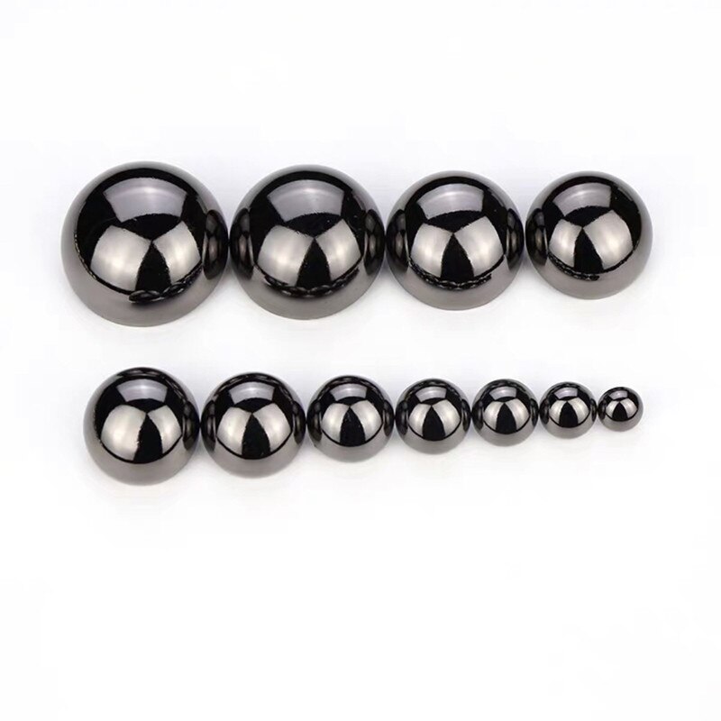 10 #39 10/15/20/25mm metal små knapper til tøj syning kuppelformede dametøj frakke skjorte knapper guld sorte syning knapper: Sort / 25mm-10 stk