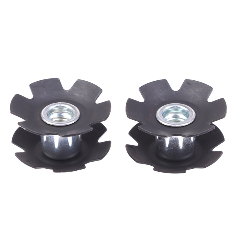 Tornillos de fijación de horquilla delantera de bicicleta, Tuercas de estrella para horquilla sin rosca de 1-1/8 &quot;, 28,6mm, 2 unids/lote: Default Title