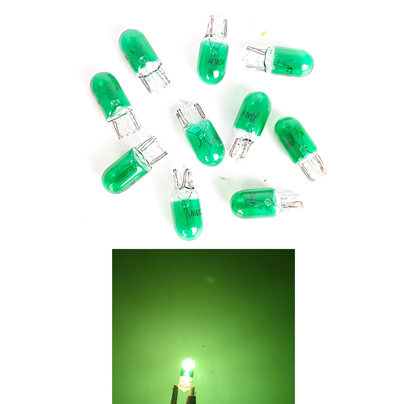 10 X Signal Lamp Glass T10 W5W 501 194 12V 5W/3W W2.1x9.5d Single Filament Car Bulb Auto Light: RGB