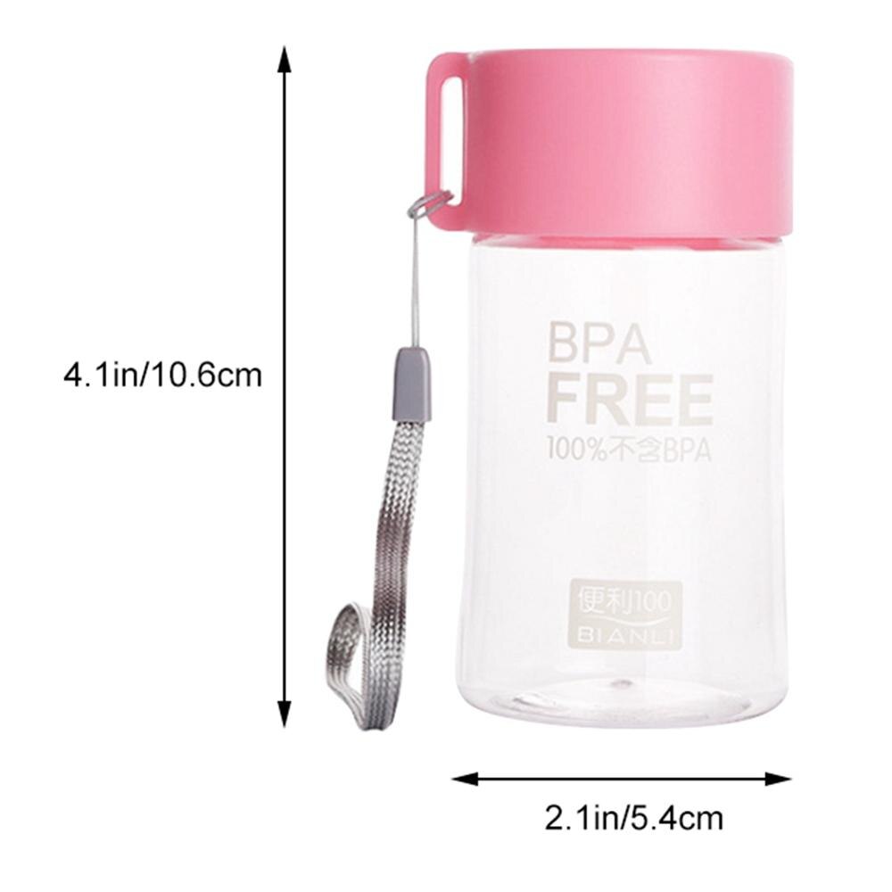 Einzigartige Mini Wasser Flasche Dicht Nette transparent Kleine Wasser Flasche Mit Seil Für Studenten