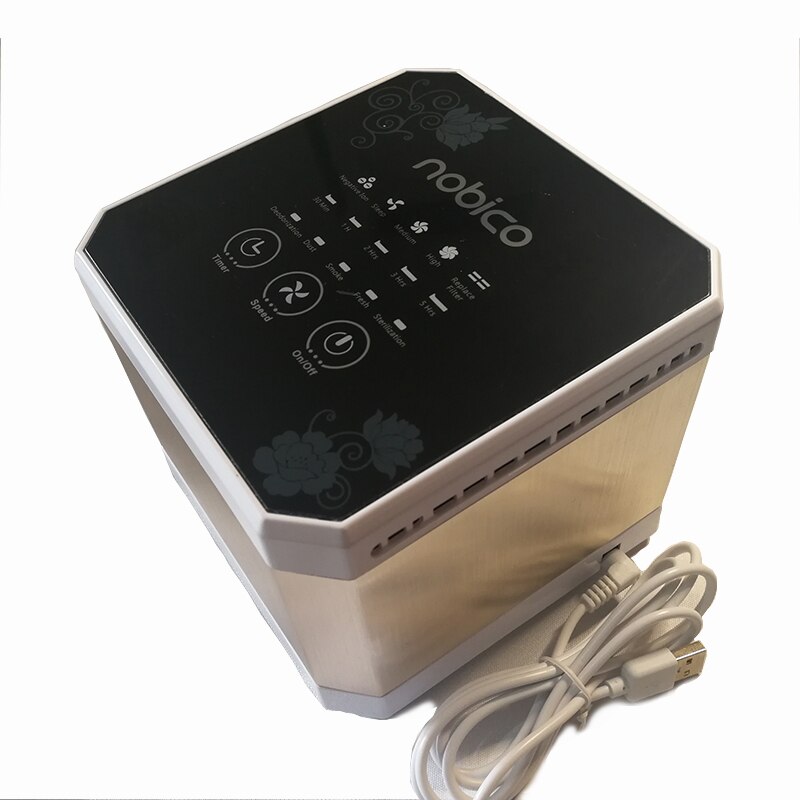 Mini Luftreiniger Luft Ionisator 5V USB Negativ Ionen Generator berühren Luft Reiniger Echter HEPA-Filter Rauch Gerüche Allergene hause Auto