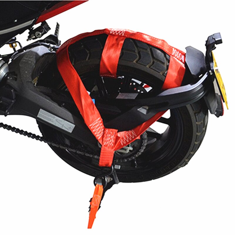 Universal Motorbike Transportation Tie-Down Moto Accessories Motorcycle Rear Wheel Fixing Fastening Webbing Belt Strap