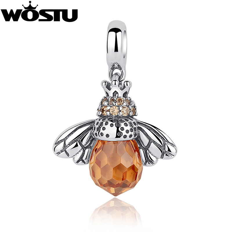 2019 gorąca sprzedaż 925 szterling srebro promienny wisiorek pszczoła koralik dopasowanie oryginalna bransoletka naszyjnik wisiorek autentyczne moda DIY biżuteria