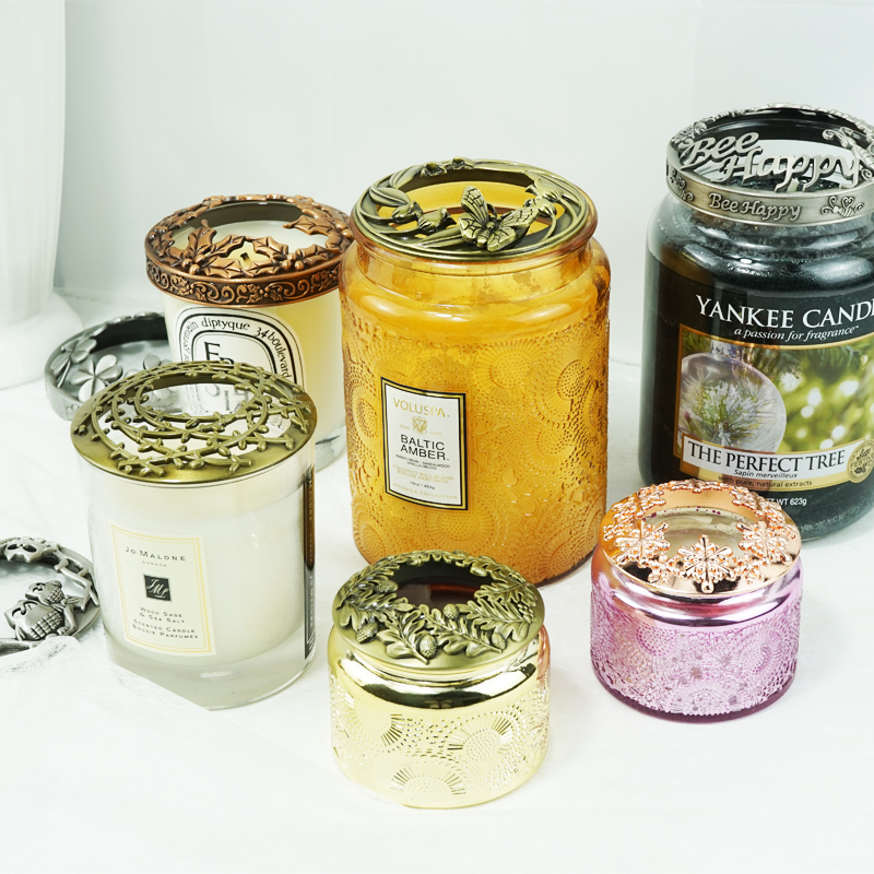 Retro Candle Toppers Lid covers Accessories Shades Sleeves for Jar Candles, Prefect for Thanksgiving Christmas Candle lover