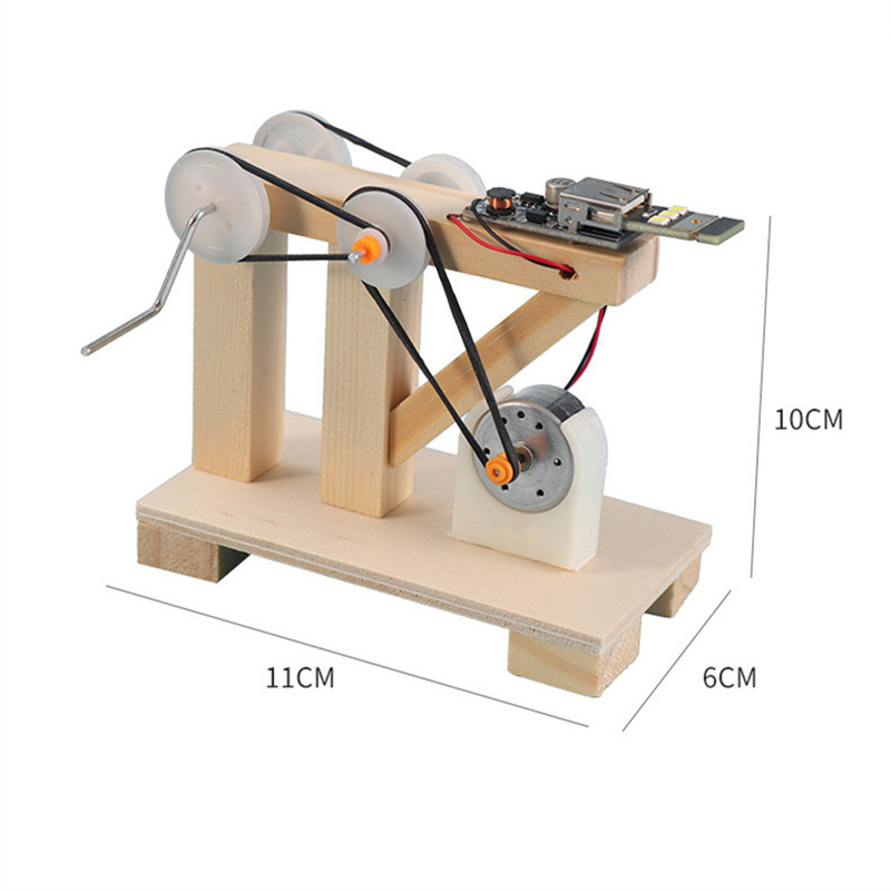 freundlicher Physik lernen Bildung Bausatz DIY Hand Generator Modell Holz Wissenschaft Experiment pädagogisches Spielzeug Dampf Schule Projekt