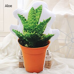 Planten Vormige Pluche Kussen Sofa Stoel Rij Decor Bloeiende Bal Cactus Aloë Goniopora Involucrata Vrienden Ht: Aloe