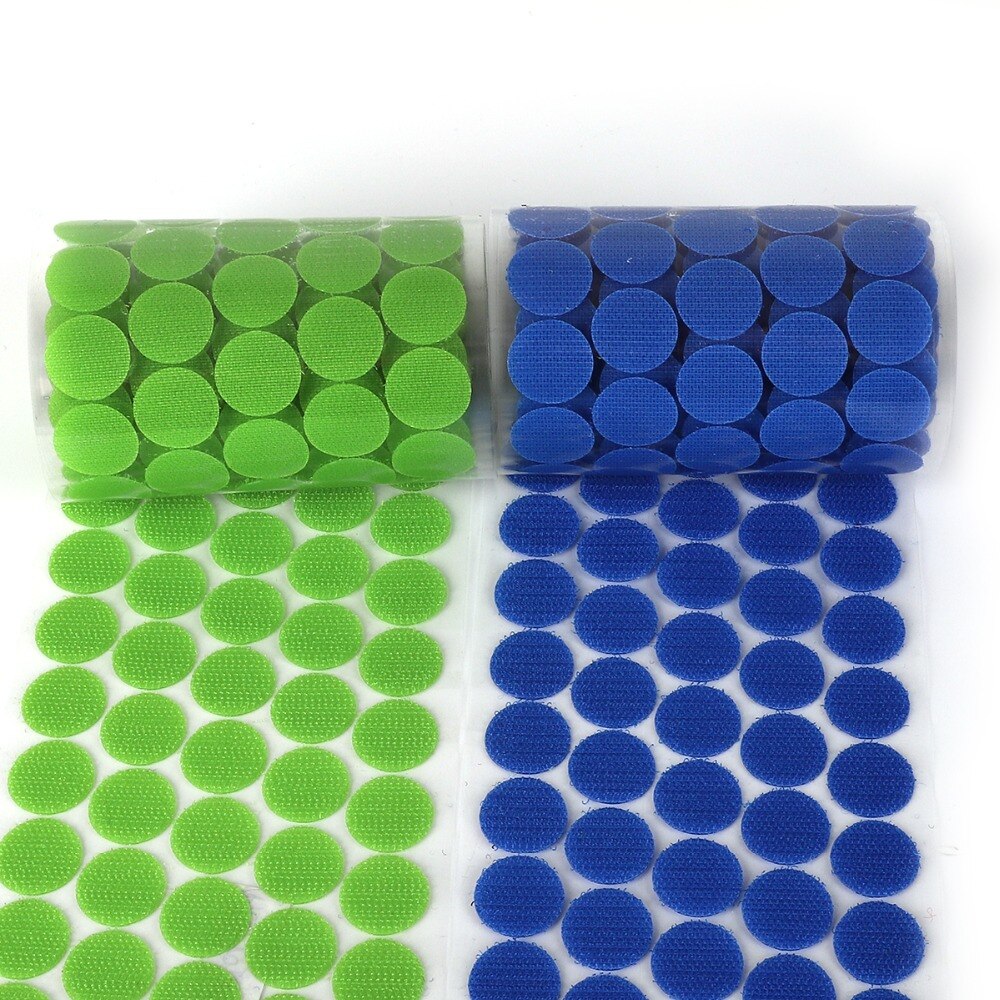 10/15/20/25/30MM Kleber Kleber Punkte 100 Haken und Schleife Verschluss Zurück Starke magie Aufkleber Band DIY Hause Nähen Zubehör