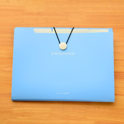 Mærke vandtæt bog  a4 papir arkivmappe taske harmonika stil dokument rektangel kontor hjemmeskole farve tilfældig: Lyseblå 5 gitter