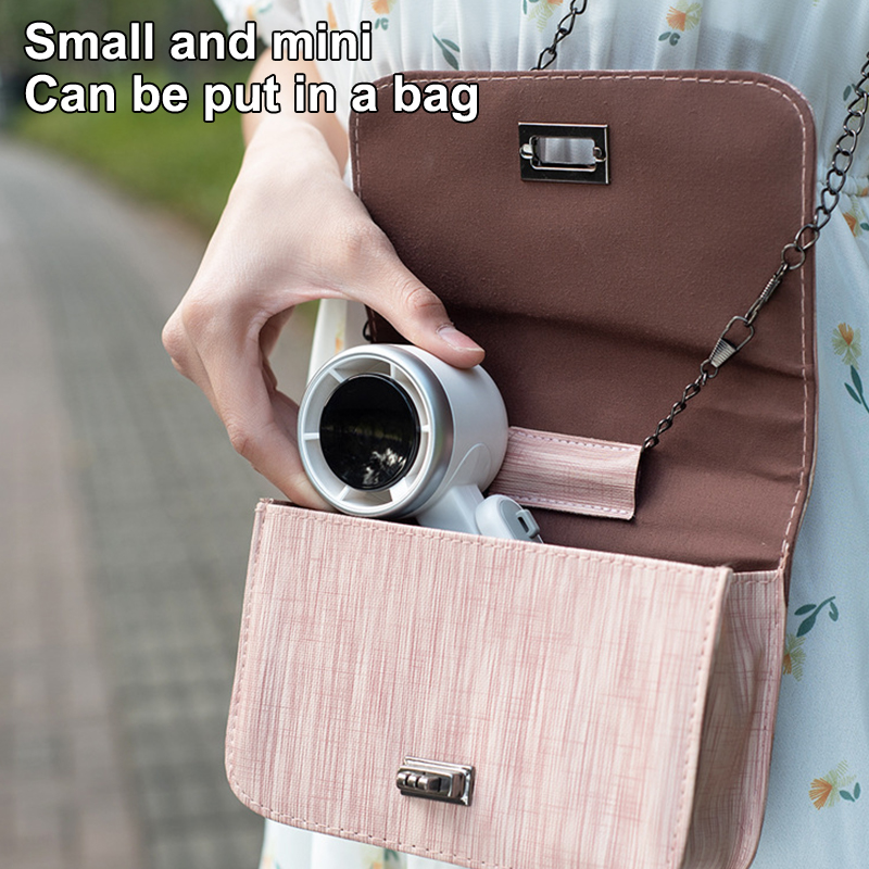 1pc handhållna fläktar med digital display bärbar resefläkt mini hopfällbar skrivbordsfläkt med 5- justerbara hastigheter för utomhusbruk