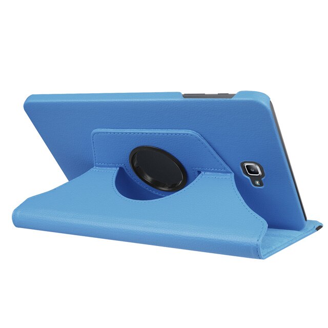 360 obrotowa obudowa dla Samsung Galaxy Tab A 10.1 2016 przypadku T580 T585 SM-T580 SM-T585 obudowa z podstawką tablet ze skóry pu Funda Coque: Sky Blue