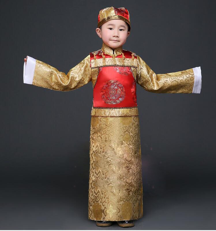 Children Ancient Costume Dance Costumes Clothes Ancient Chinese Costume Men Qing Dynasty Landlord