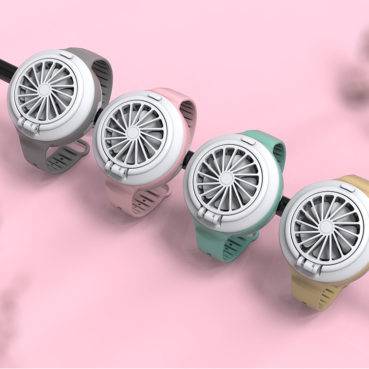 USB charging portable adjustable direction mini watch small fan