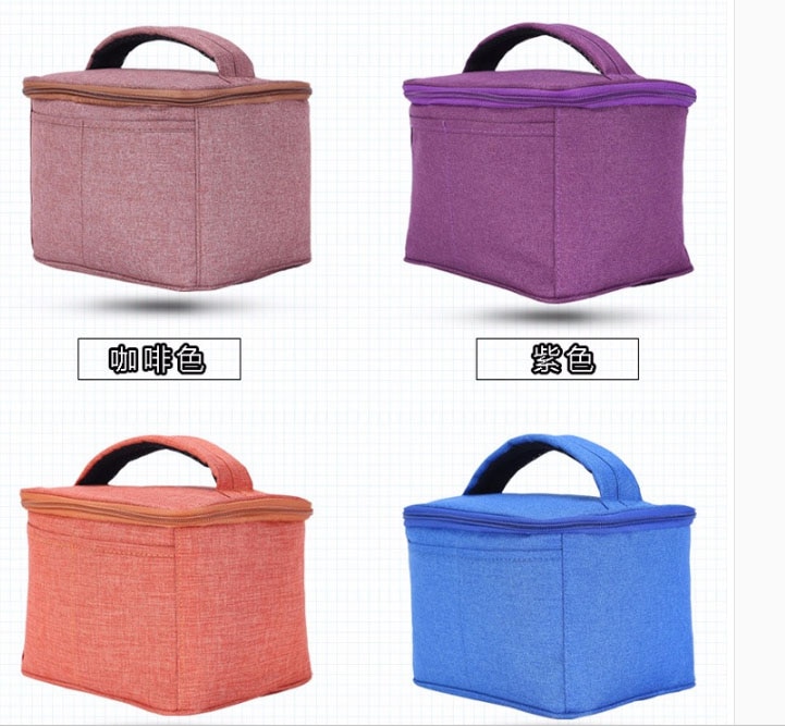 Kleine Verdikte Oxford Doek Draagbare Aluminiumfolie Geïsoleerde Lunch Tas Ice Pack Picknick Doos Voedsel Melk Fruit Isolatie Handtas 3