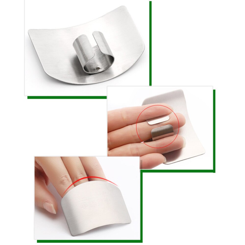 3PCS Stainless Steel Hand Protectors Finger Protecters Finger Care Cutting Protection Home Kitchen Tool