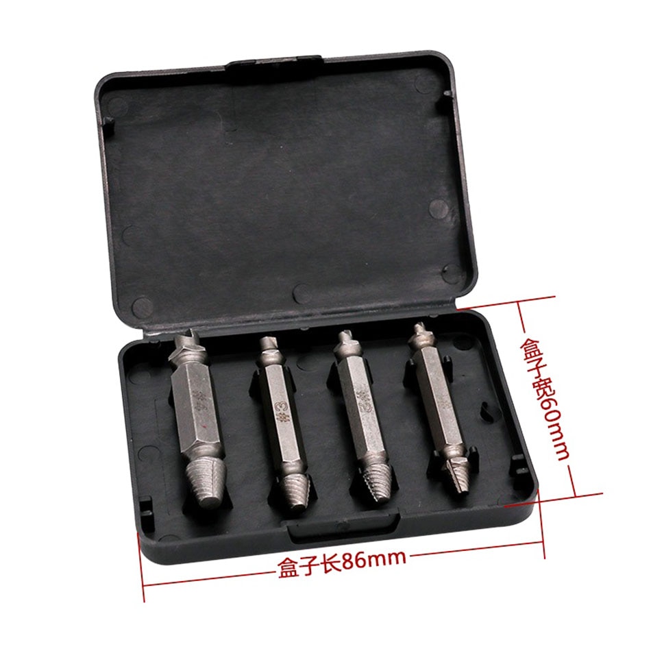 HSS 4341 sdouble ended damaged screw extractor or broken breakage heads crew extractors wood bolts remover extract drill Tools
