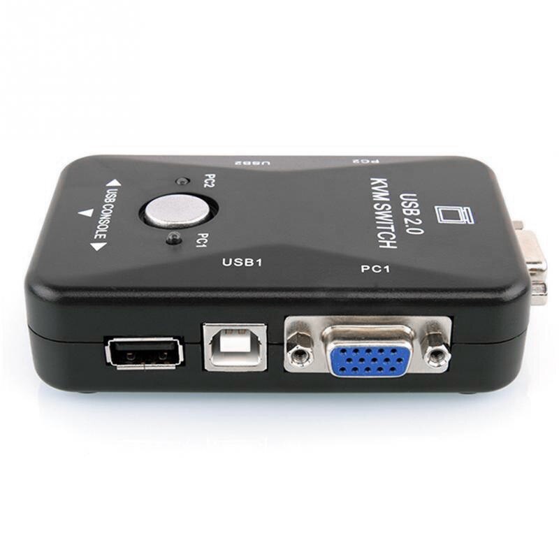 Switch KVM 2 Porte USB VGA Con Pulsante | Condividi Monitor E Tastiera Tra 2 PC, Plug And Play