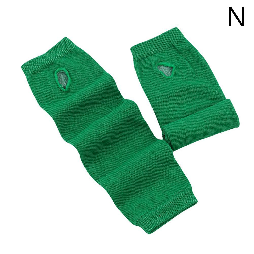 Mannen Lange Winter Handschoenen Arm Cover Classic Zwart Wit Gestreepte Katoen Pols Cover Arm Dames Handschoenen Mouw Gebreide Handschoenen vrouwen: green
