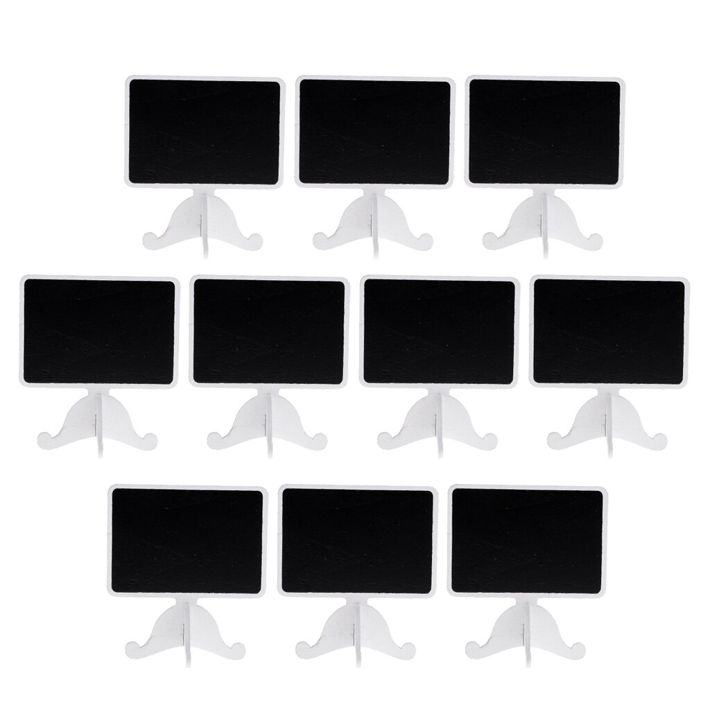 10 Stuks Houten Schoolbord Wedding Tafel Nummer Teken Met Base Voor Voedsel Display Labels Bruiloft Tafel Nummers Gast Naam Gunsten