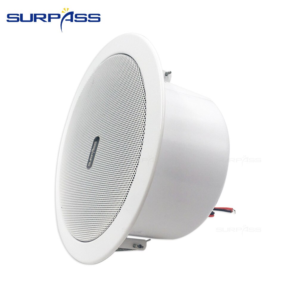 HIFI Stereo PA System In-ceiling Speaker 6.5inch Coxial Ceiling Home Theater Powered Audio Loudspeaker: one piece