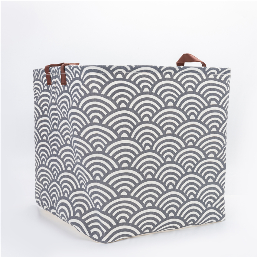Cube Folding Cotton Linen Fabric Storage Box Clothes Toys Storage Basket For Toys Organizer Home Laundry Basket With Handle: 11