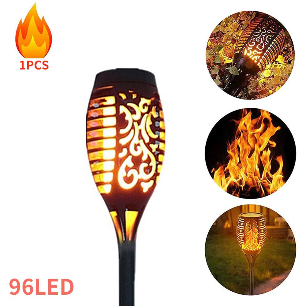 Landscape Lights Solar Torch Light Flickering Spot Lamp Home Garden Solar Lawn Lamp Lawn Light 96LED Waterproof Durable: 1PC 96LED