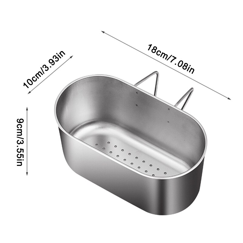 Multifunctionele Rvs Spoelbak Afvoer Zeef Mand Gootsteen Mand Voor Keuken Badkamer Ondersteuning Hoek Mand Q81C
