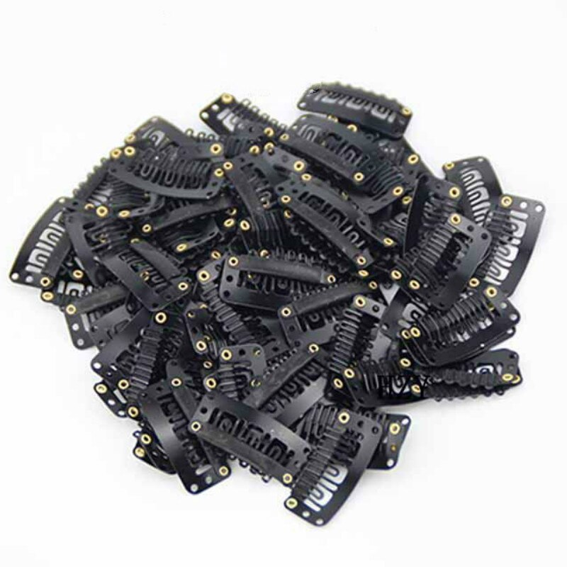 Clips de perruque U 3.2cm 2.7cm, 20 pièces/ensemble, Clips pour Extensions de cheveux naturels/tissage, accessoires de Salon moyen