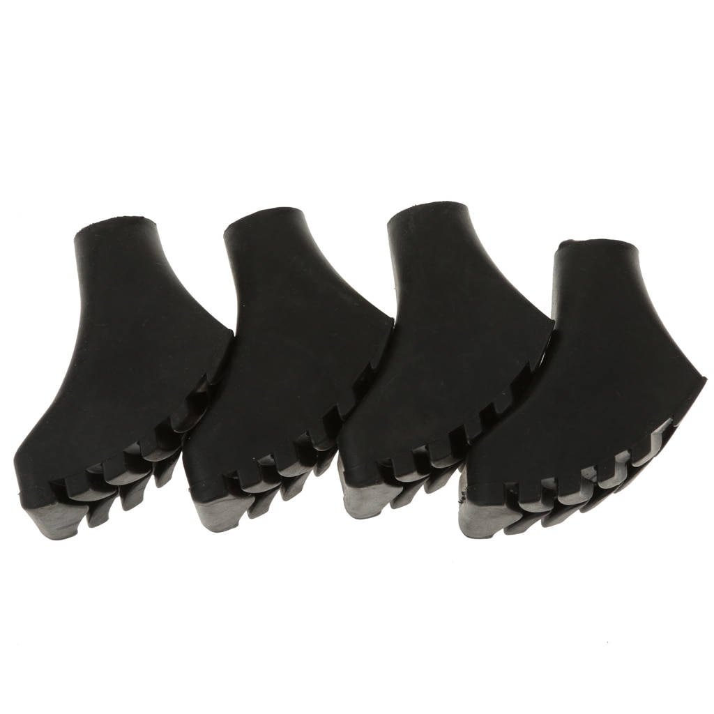 4 X Replacement Rubber Paw Tips For Hiking Sticks Trekking Poles