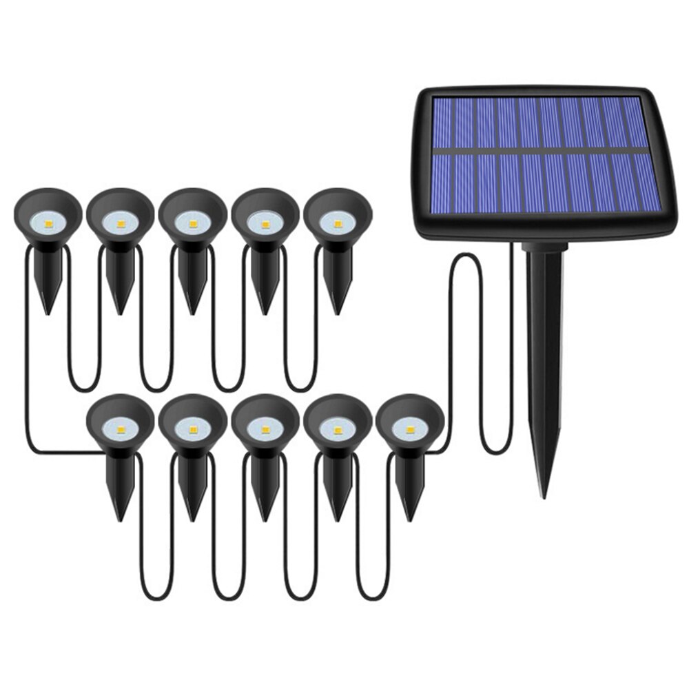 Solar Garden Light Waterproof LED Buried Lights 2 in 1 10 in 1 Outdoor Landscape Lighting for Yard Walkway Path Pool Decoration: 100 Lights