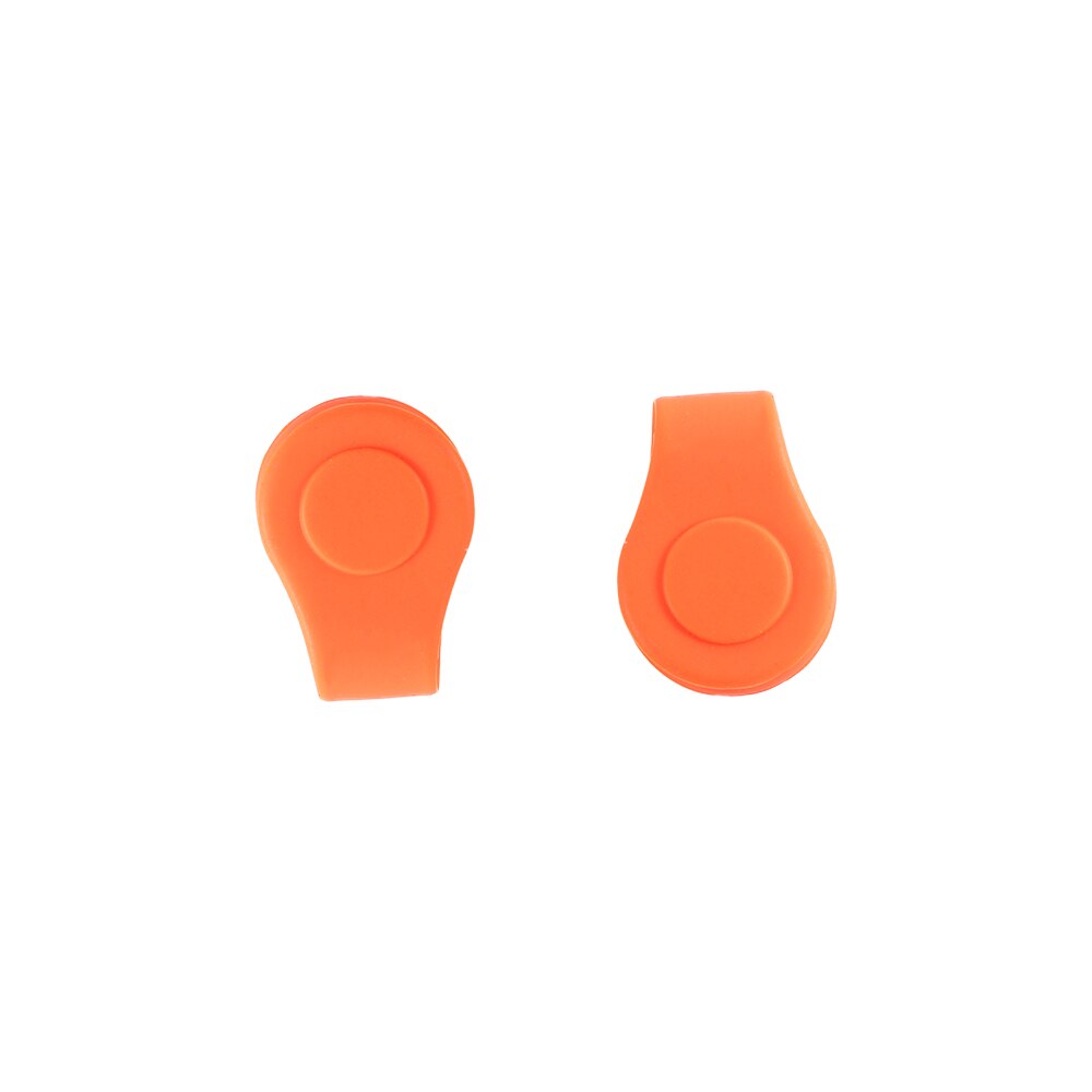 Soporte de silicona para sombrero de Golf, marcador de pelota con fuerte imán, para cinturón de bolsillo, accesorios de para ropa, 2 uds.: Naranja