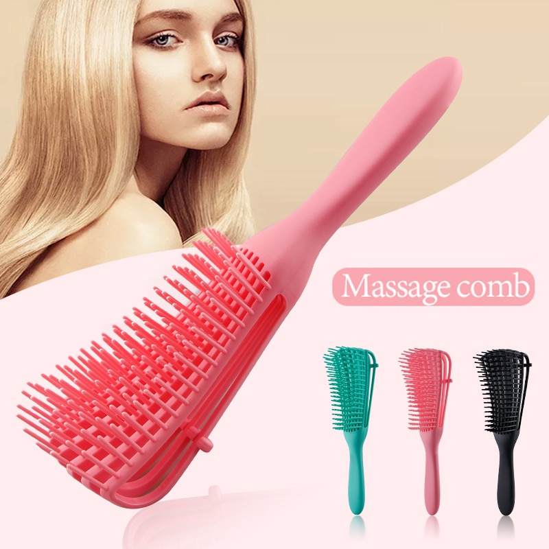Brosse démêlante 4c brosse démêlante pour cheveux bouclés mouillés épais cheveux crépus ajuster Massage du cuir chevelu démêler brosse à cheveux # RD-15