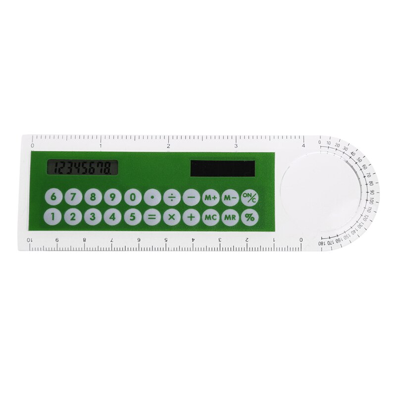 10cm linjal mini digital kalkulator 2 i 1 låve skrivesaker skolekontor