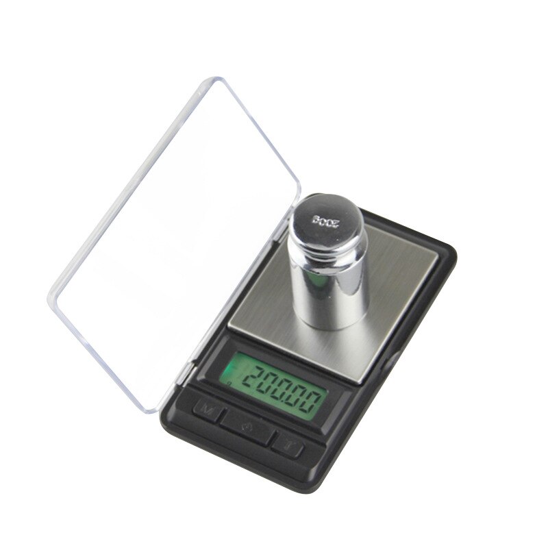 Mini LCD balance numérique haute précision balance de poche électrique rétro-éclairage pour bijoux gramme poids cuisine 100/200/500g 0.01/0.1g