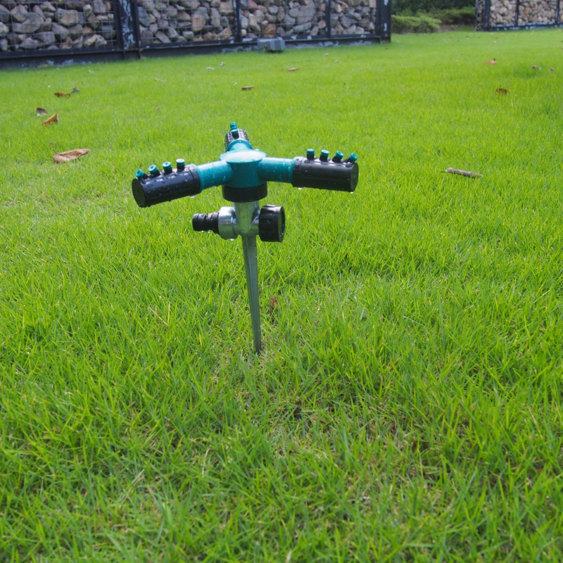 360 Graden Verstelbare Roterende Water Sproeier Tuin Water Sprinkler Spike Gazon Gras voor Tuin Irrigatiesysteem Kas