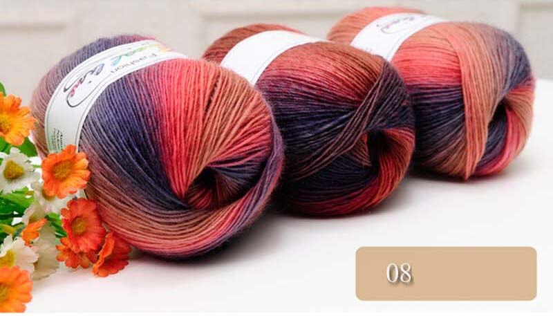 100 g/stk afrikaanse kant stof garen diy linten voor ambachten fancy wol garen hand breien: 8